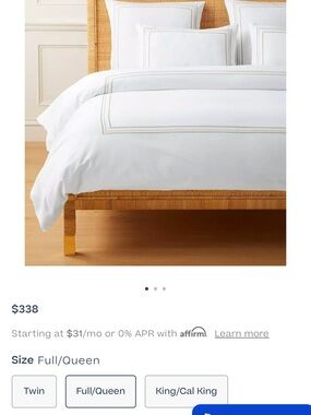 Serena & Lily Queen Soho Sateen Duvet Cover
